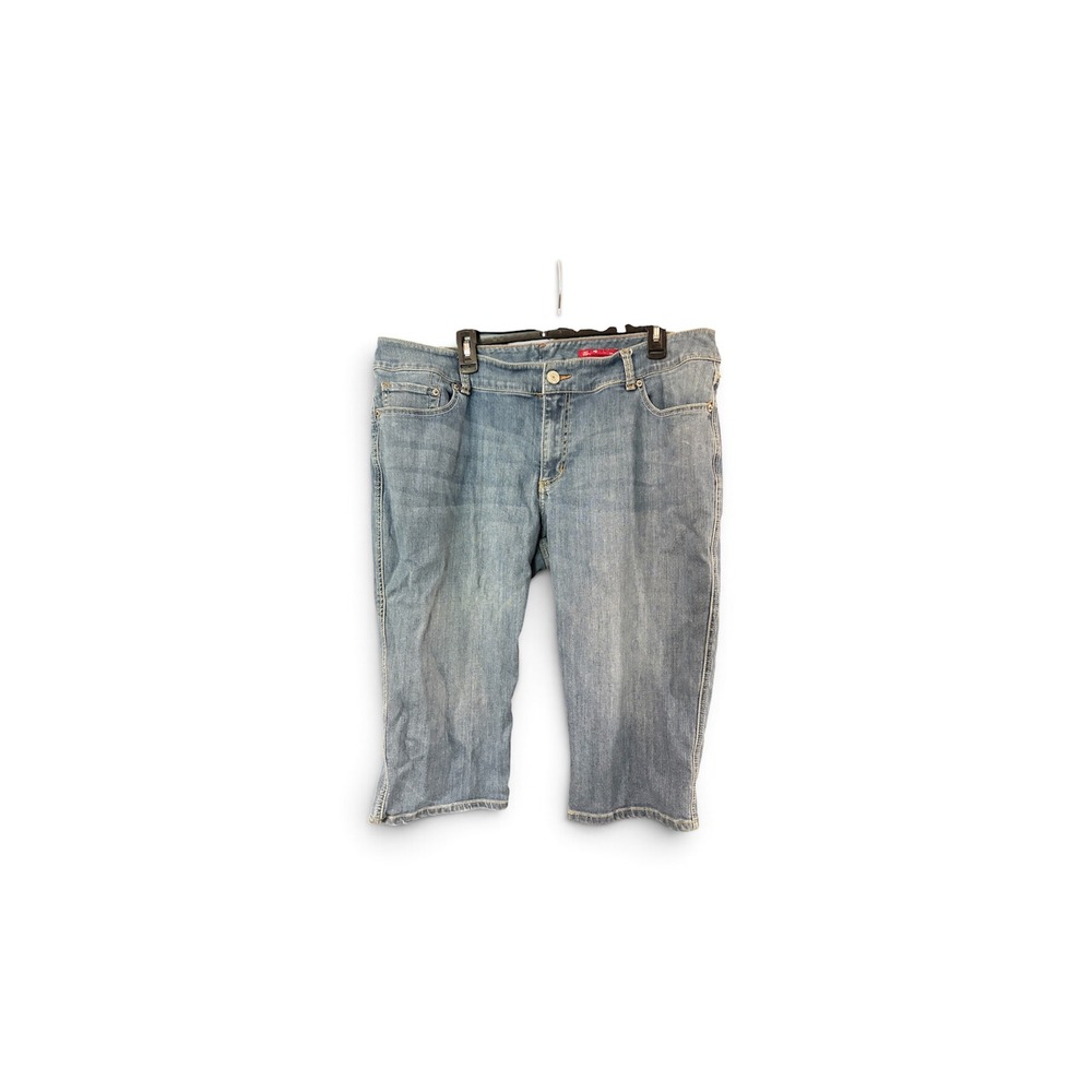 Seven7 Premium Denim Womens Size 22 Medium Wash Stretch Capri Jeans Cropped